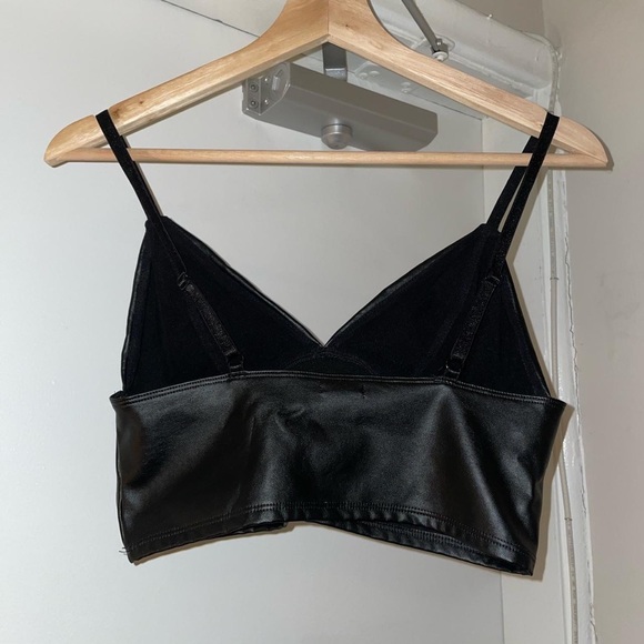 Garage Faux Leather Bustier Cami - Picture 4 of 4
